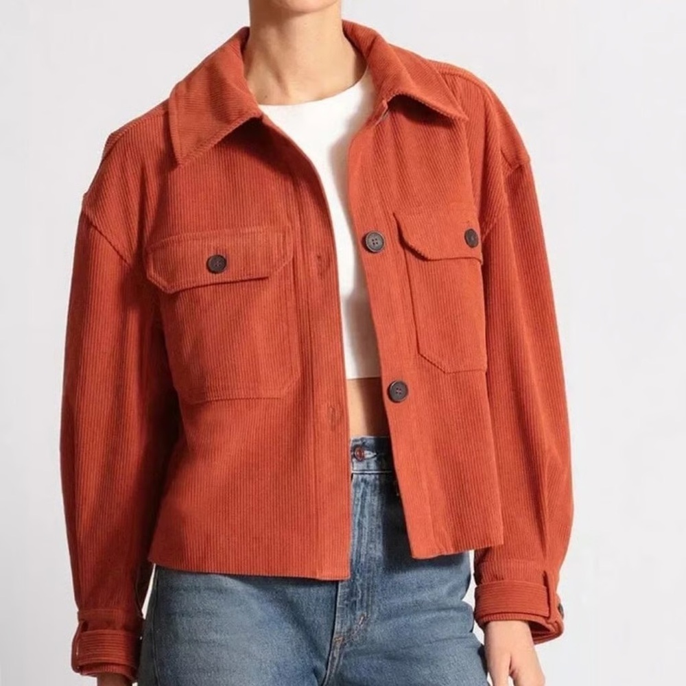 Avec Les Filles Rust Corduroy Jacket